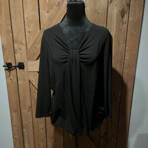 Jones New York Collection Black Blouse